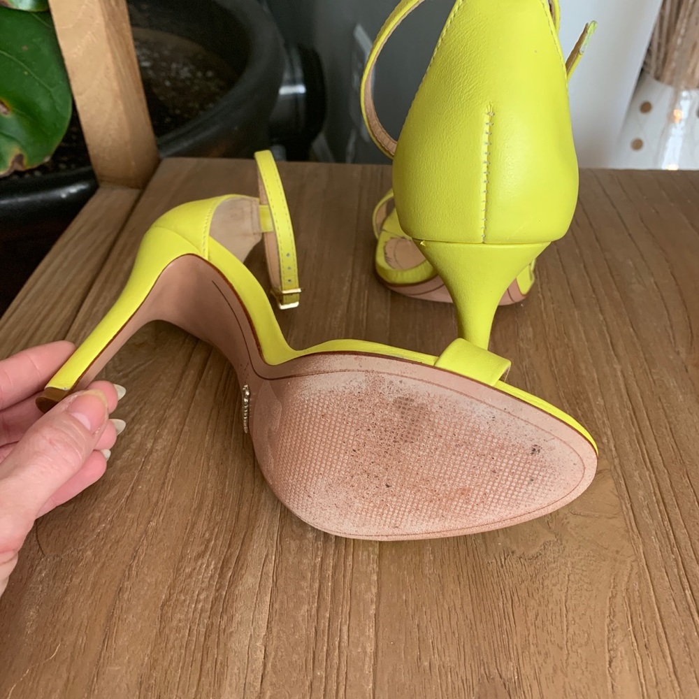 Schutz Cadey Neon Yellow Heels - Picture 5 of 5